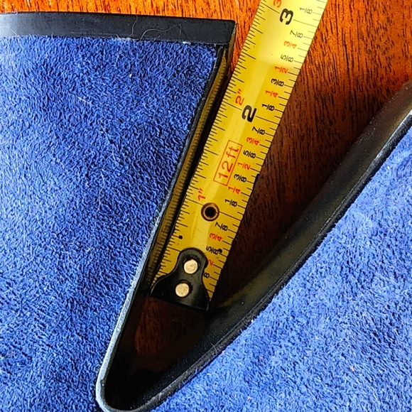 NineWest blue suede leather block heels, sz: 9.5 "Harlyn" NEW! rouching on toes - Picture 10 of 12